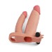 LoveToy - Pleasure X Tender Vibrating Double Penis Sleeve + 5 cm - Nude