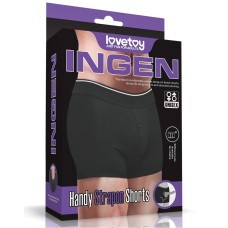 LoveToy - Unisex Strap-On Shorts Size S - Zwart