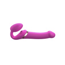 Strap-On-Me - Multi Orgasm - Strap-On Vibrator met Lik Stimulator Maat L - Roze