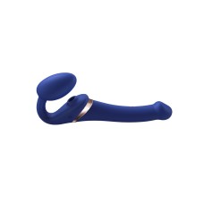 Strap-On-Me - Multi Orgasm - Strap-On Vibrator met Lik Stimulator Maat S - Blauw