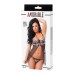 Amorable by Rimba - Babydoll met G-string - One size - Zwart / Wit