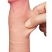 LoveToy - Glijdende Huid Dildo 20 cm (Ø 3.9 cm) - Nude