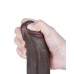LoveToy - Aftrekbare dildo 22 cm (Ø 4,3 cm) - Zwart