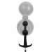 Rimba Latex Play - Opblaasbare Anaalplug met Dubbele Ballon en Pomp - Zwart
