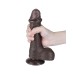 LoveToy - Aftrekbare dildo 19,5 cm (Ø 3,7 cm) - Zwart