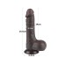 LoveToy - Aftrekbare dildo 19,5 cm (Ø 3,7 cm) - Zwart