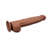 LoveToy - Sliding Skin Dildo 34 cm - Brown