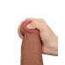 LoveToy - Sliding Skin Dildo 34 cm - Brown