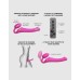 Strap-On-Me - Buigbare Strap-On Vibrator met Afstandsbediening Maat M - Fuchsia