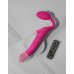 Strap-On-Me - Buigbare Strap-On Vibrator met Afstandsbediening Maat M - Fuchsia
