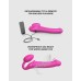 Strap-On-Me - Buigbare Strap-On Vibrator met Afstandsbediening Maat L - Fuchsia