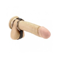 Rimba - Penisartikel met metalen ringen van Ø 35 en 50 mm. en balzak splitser