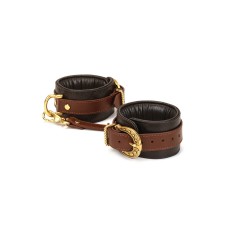 Liebe Seele - Leren Handboeien - Zwart, Bruin & Goud