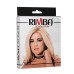Rimba Latex Play - Halsband met opschrift 'Fuck Me' - Zwart & Wit
